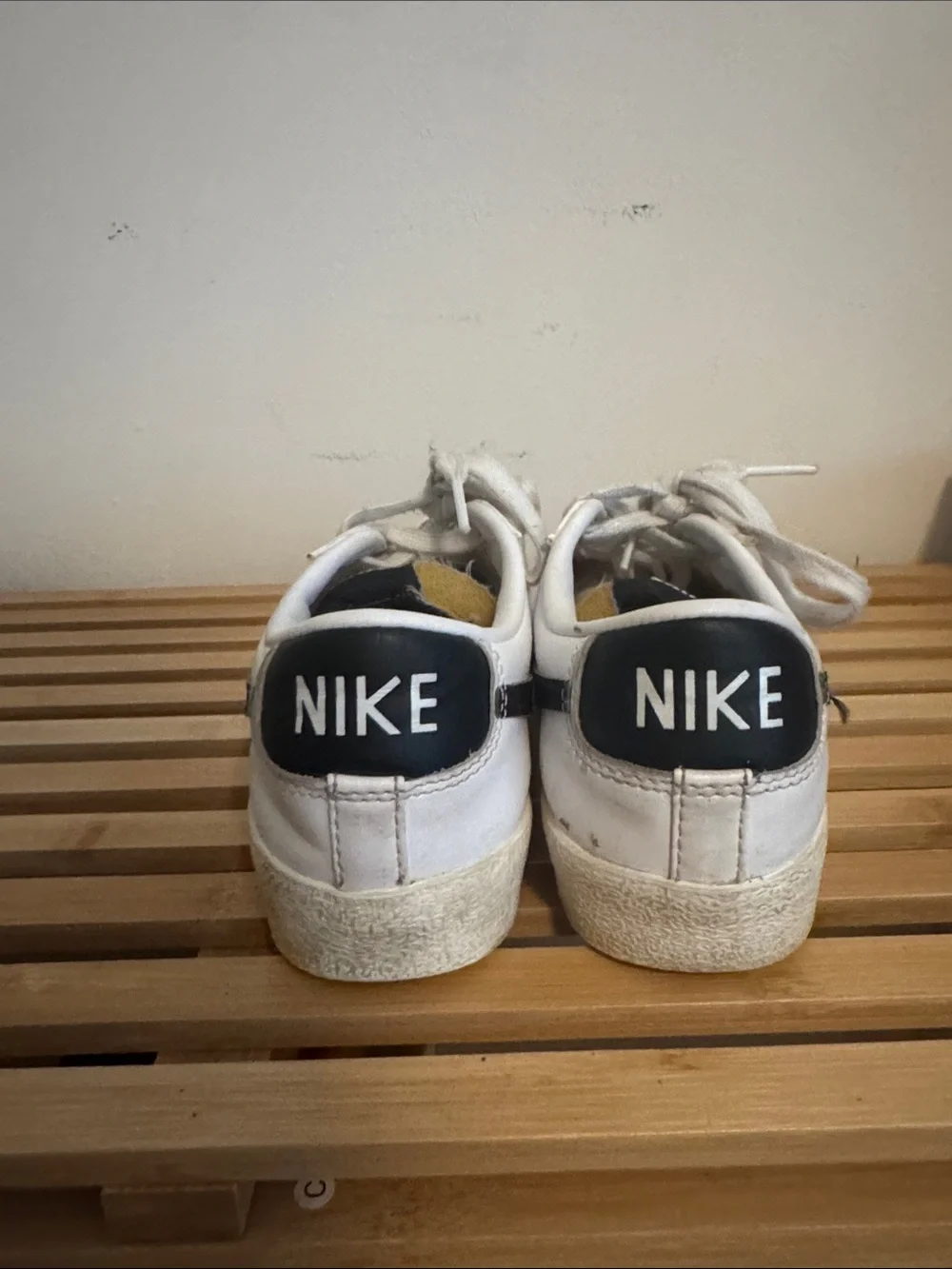 Nike White and Black Court-Style Sneakers